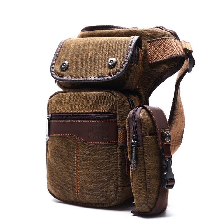 Square Zipper Wear-resistant Canvas Men's Bag