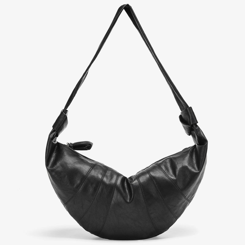 Dumpling Bag Male Leather Slanted Chest Bag