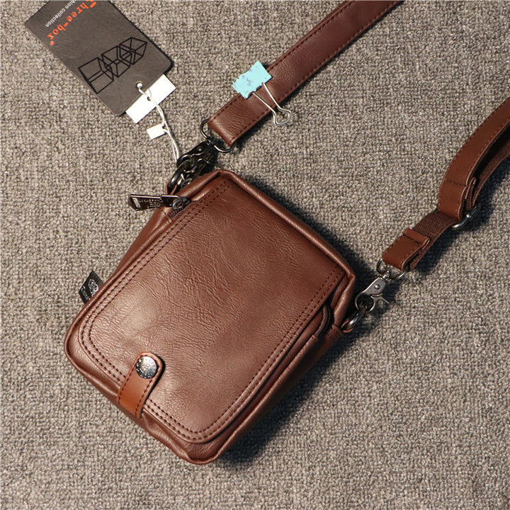 Trendy Men's Shoulder Bag Casual Messenger Small Bag Mini Mobile Sports Bag