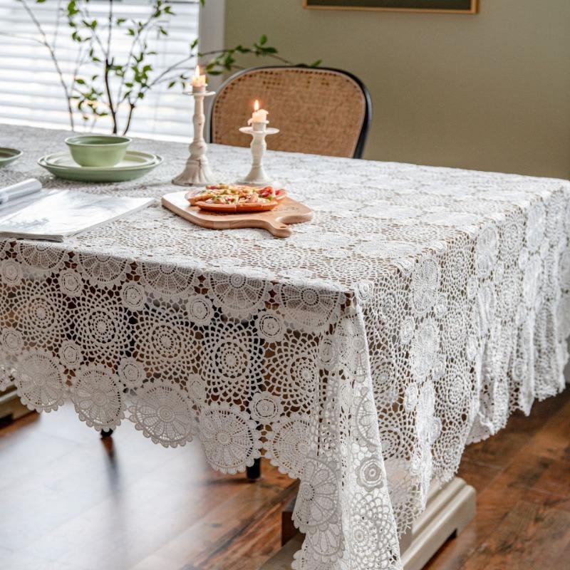 Water-Soluble Embroidery Lace Tablecloth