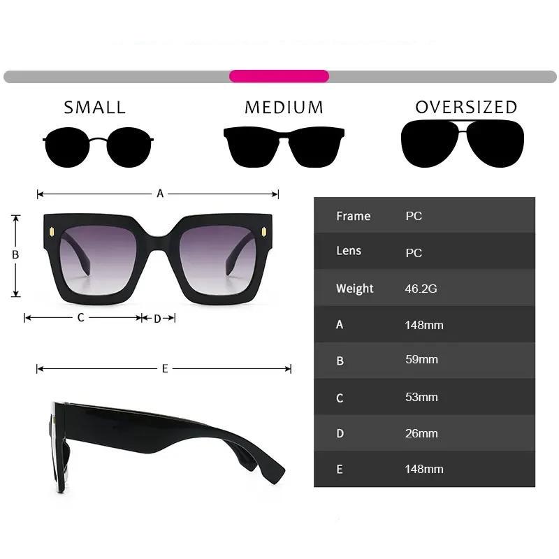 Retro Square Frame Cat Eye Sunglasses