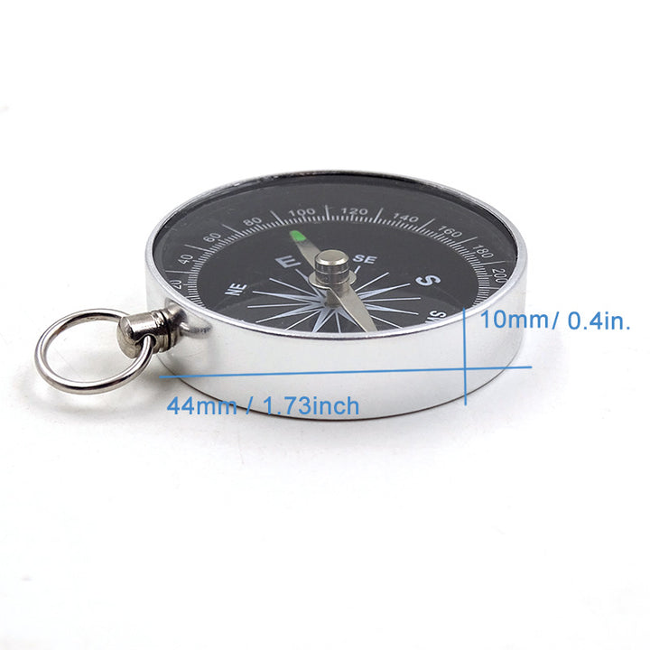 Lightweight Mini Aluminum Compass Keychain for Outdoor Survival