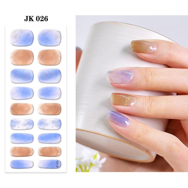 Pure Desire Wind Wear Nail Semi-baked UV Gel Nail Sticker Waterproof And Durable