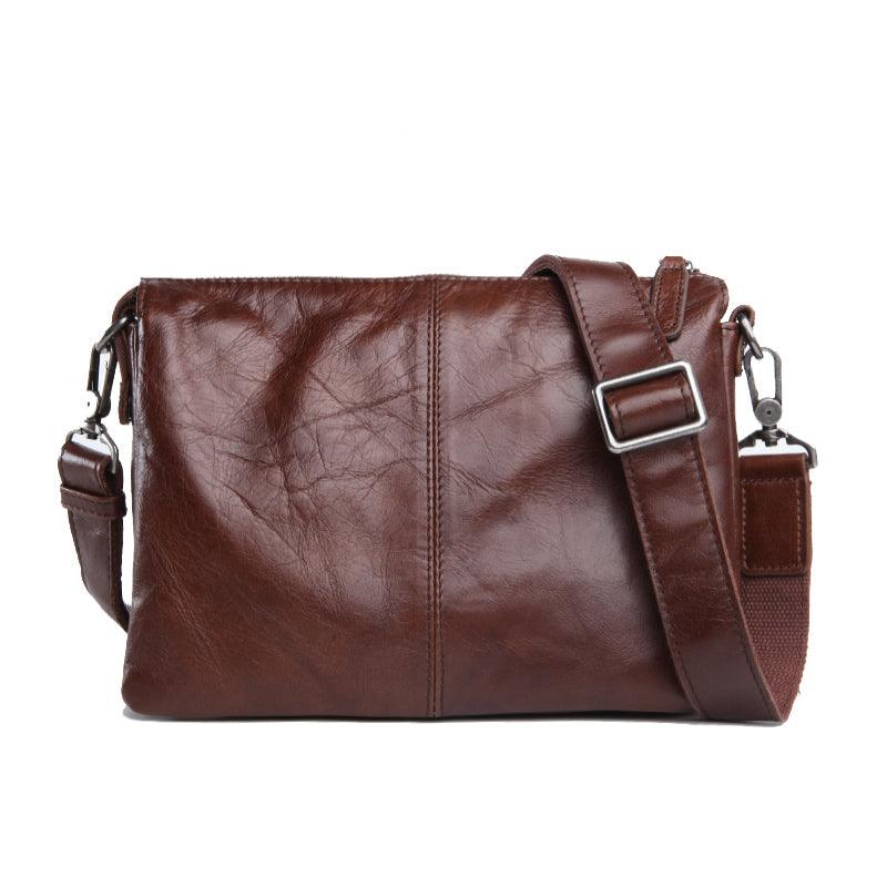 Fashion Casual Cowhide Leather Cross Section Small Crossbody Bag - Trendha