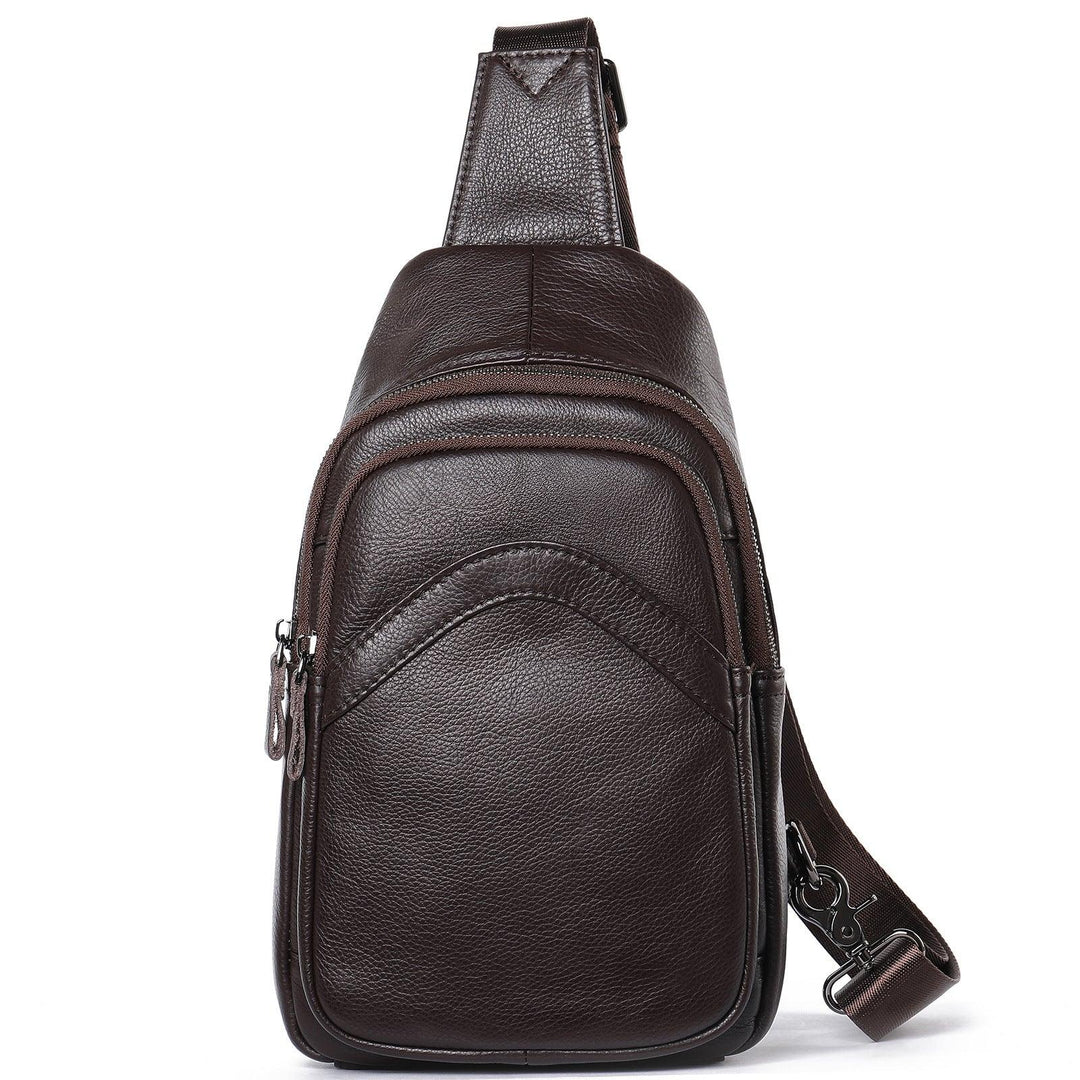 Fashion Men's Chest Leather Messenger Bag - Trendha