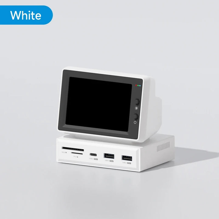 Compact 3.5" IPS Display & USB-C Hub: Mini PC Monitor & Connectivity Solution