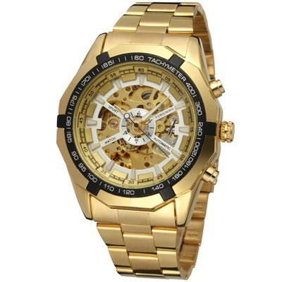 High-end Men's Fashion Gold Casual Automatic Mechanical Watch