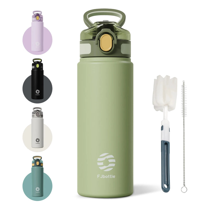 Stainless Steel Thermos Bottle with Straw – Insulated Water Tumbler for Outdoor Sports