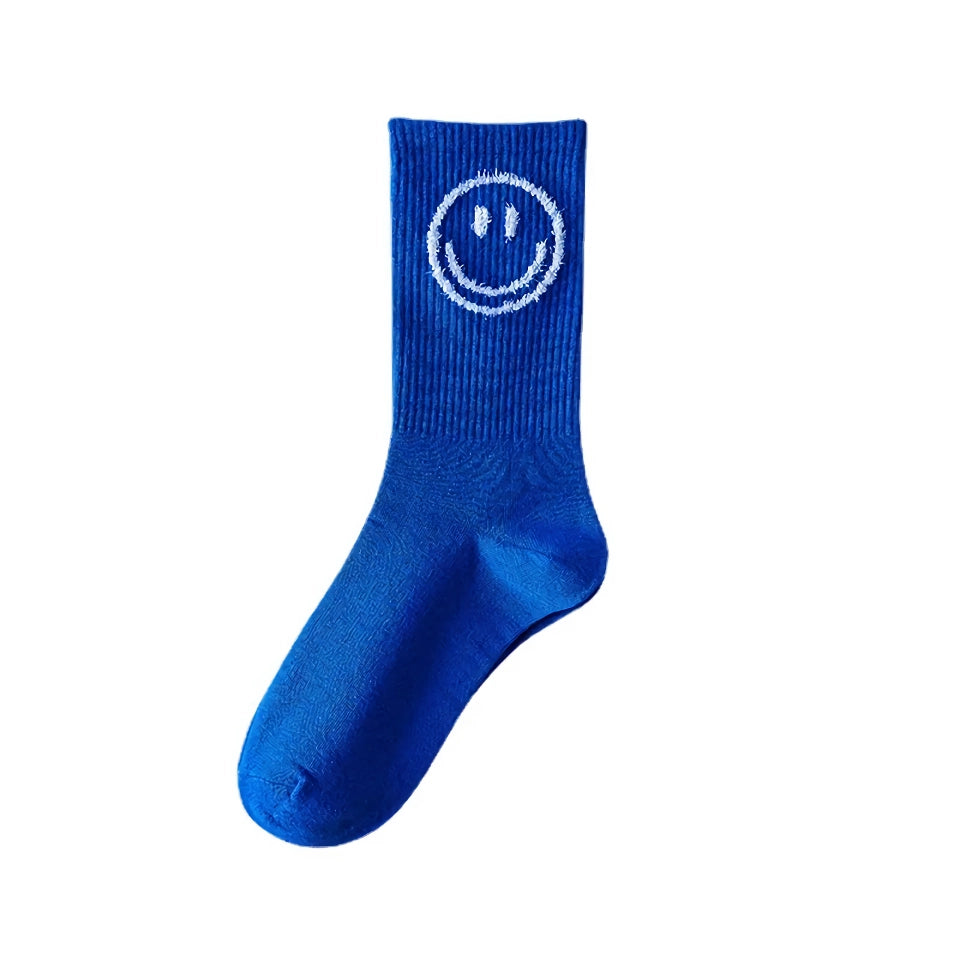 Trendy Cotton Blue Harajuku Socks