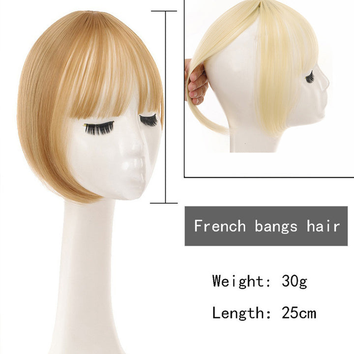 3d Bangs Straight Replacement Hair Covering Hairline Wig Set High-temperature Fiber