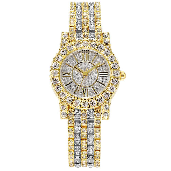 Full Rhinestone Starry Bracelet Waterproof Quartz Watch - Trendha