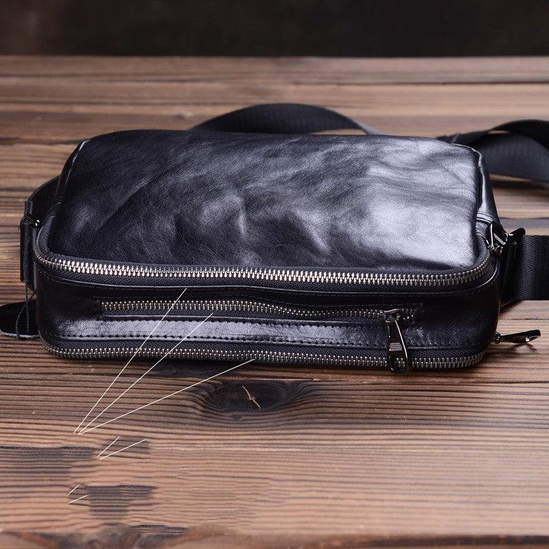 Genuine Leather Shoulder Bag Men's Cross-body Retro Handmade - Trendha