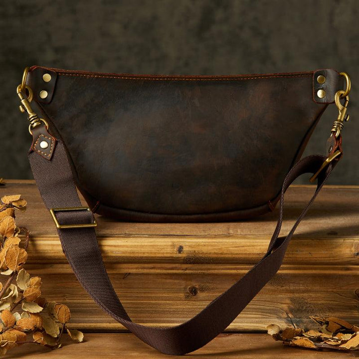 Handmade Cowhide Personalized Chest Bag - Trendha