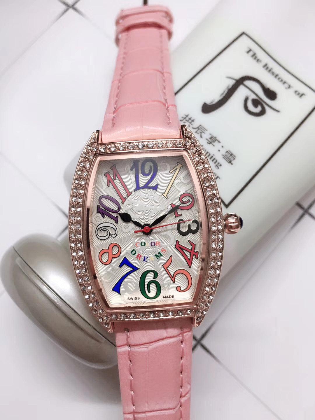 Hot-selling Explosive AliExpress Wechat Fashion Square Flange Ladies Watch Ladies Watch - Trendha