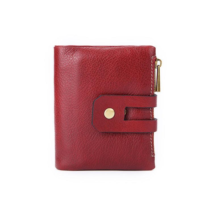 Leather Men's Wallet Short Vintage Handheld - Trendha