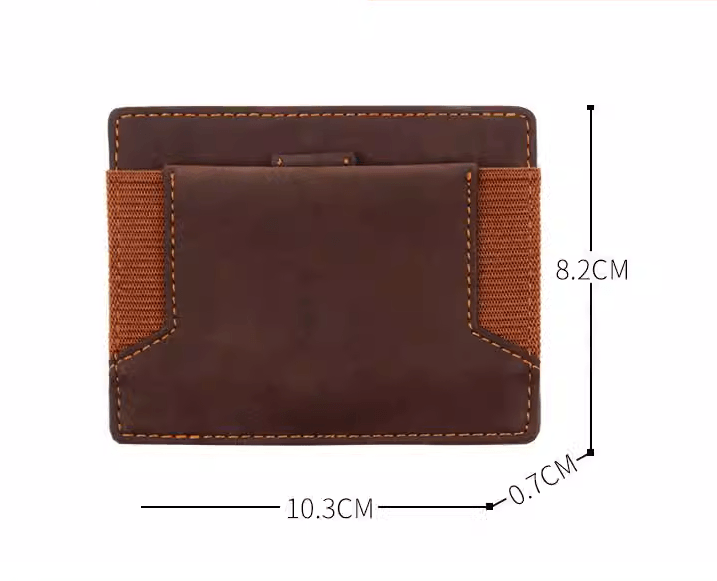 Leather Wallet Crazy Horse Leather Retro - Trendha