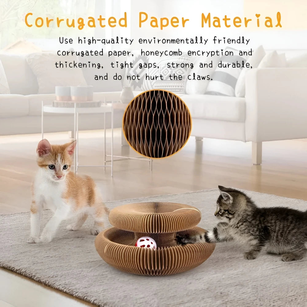 Magic Transformation Corrugated Paper Cat Scratching Ball