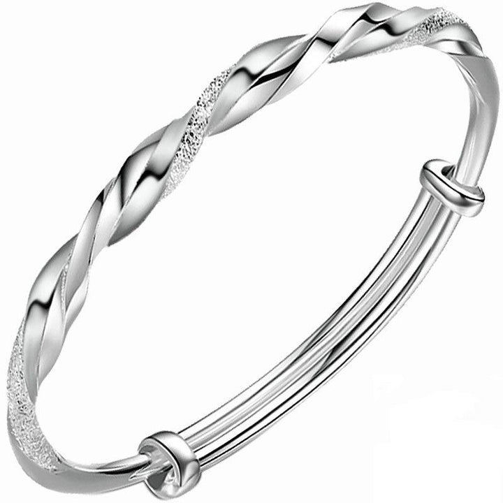 Men's And Women's Fashion Personalized Twist Sterling Silver Bracelets - Trendha