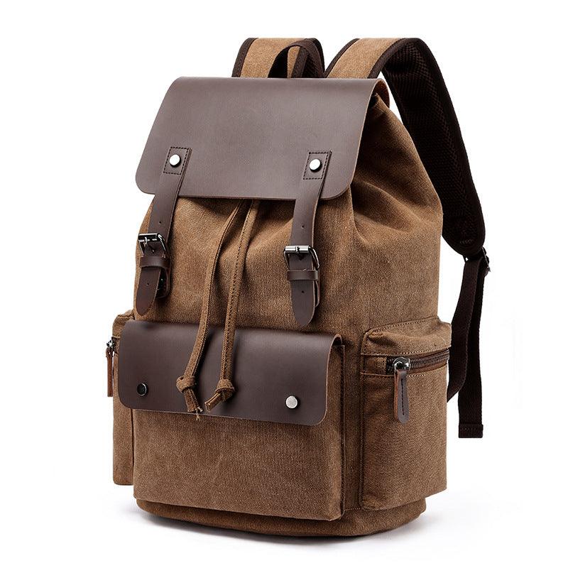 Men's Canvas Casual Backpack Laptop Bag - Trendha
