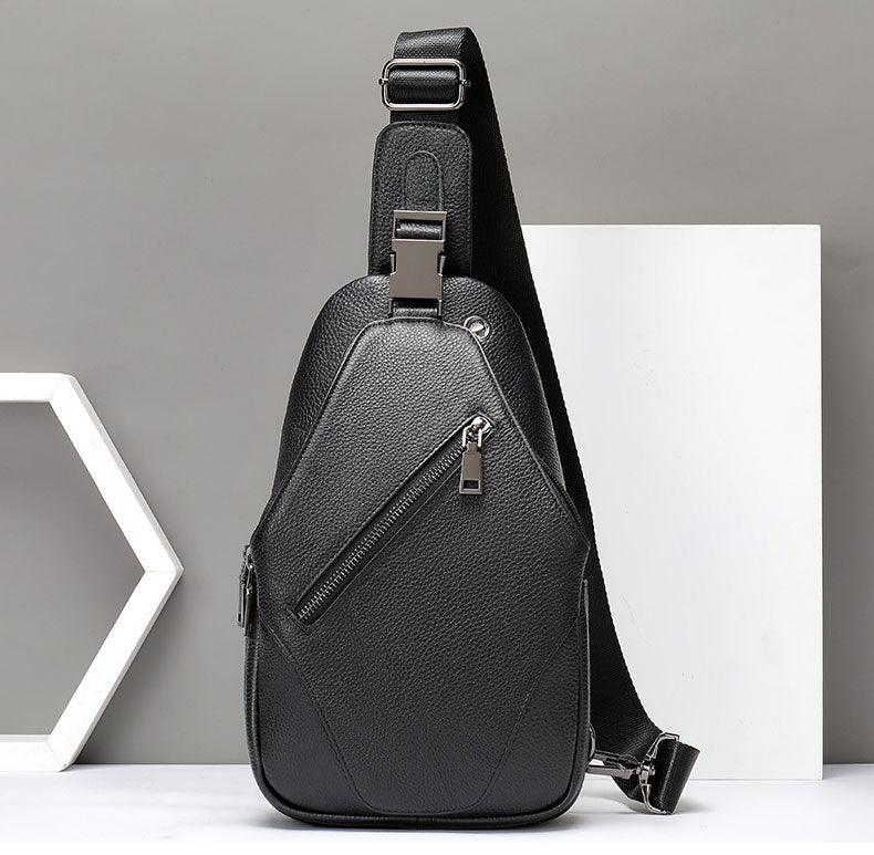 Men's Fashion Genuine Leather Shoulder Messenger Bag - Trendha