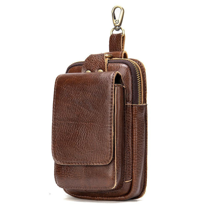 Men's Head Leather Chest Bag Business Casual Leather Crossbody Chest Bag Student Chest Bag - Trendha