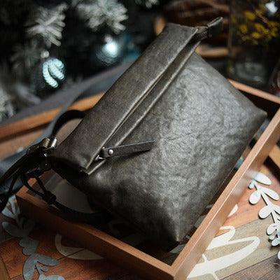 Men's Leather Mini Diagonal Bag - Trendha