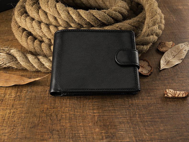 Multifunctional Men's Short Leather Wallet - Trendha
