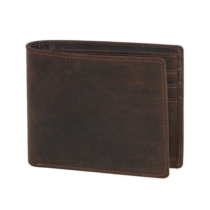 New Men's Cow Leather Wallet Short - Trendha