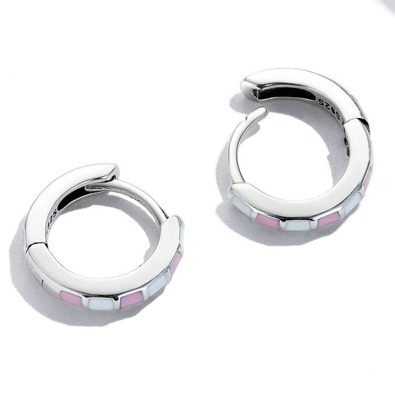 Simple And Stylish Platinum Plated Earrings - Trendha