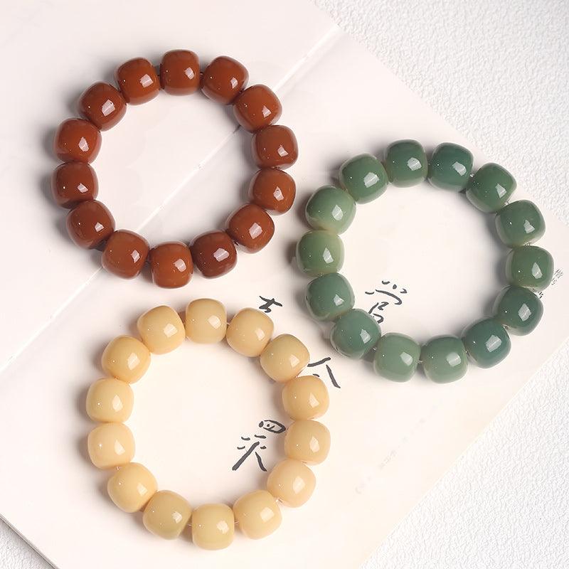 Women's Fashion White Jade Bodhi Root Hand Bracelet - Trendha