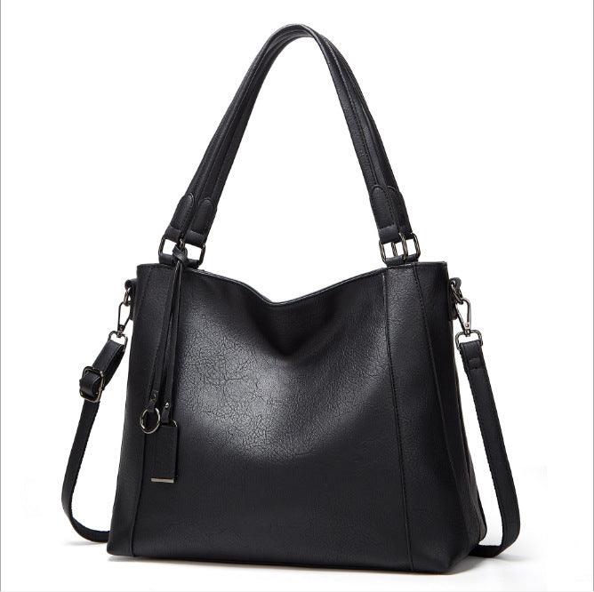 Ladies Soft Leather Portable Fashion Trend Casual Bag Shoulder Messenger Bag - Trendha