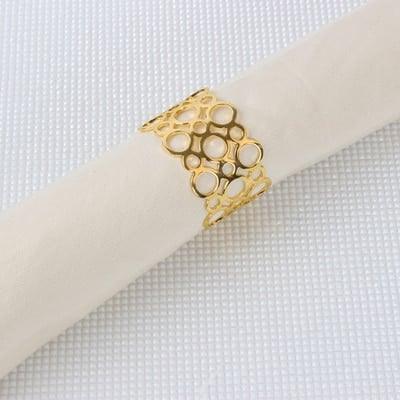 12 Round Napkin Rings in Gold and Silver - Trendha