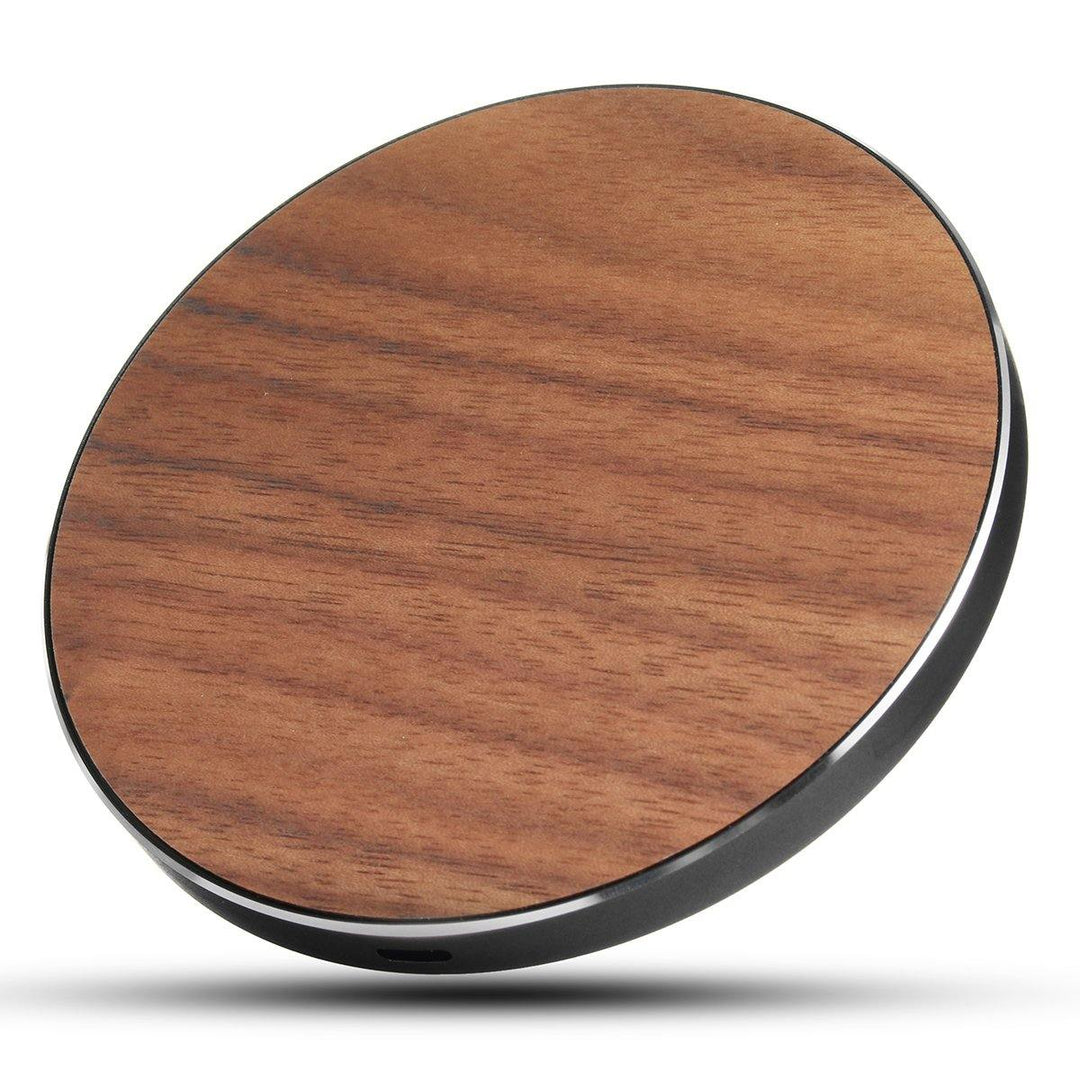 10W Qi Wireless Metal Wooden LED Fast Desktop Charger Pad for iPhone X 8 Plus S8 S9 Note 8 - Trendha