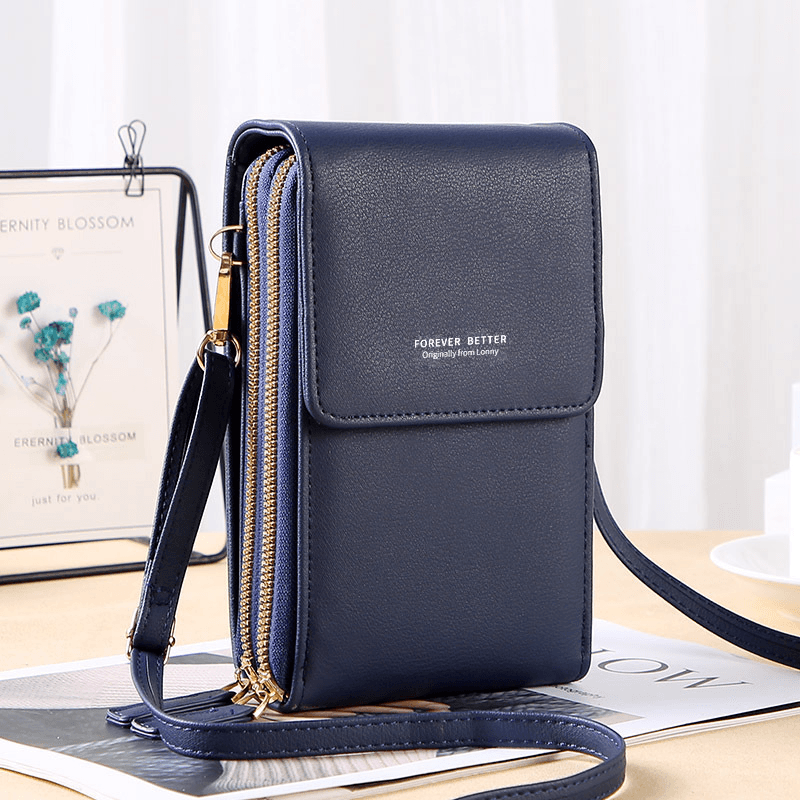 Women's RFID Clutch Bag with 6.5 Inch Touch Screen, Large Capacity Multi-Pocket Crossbody Phone Bag for Cards and More - Trendha