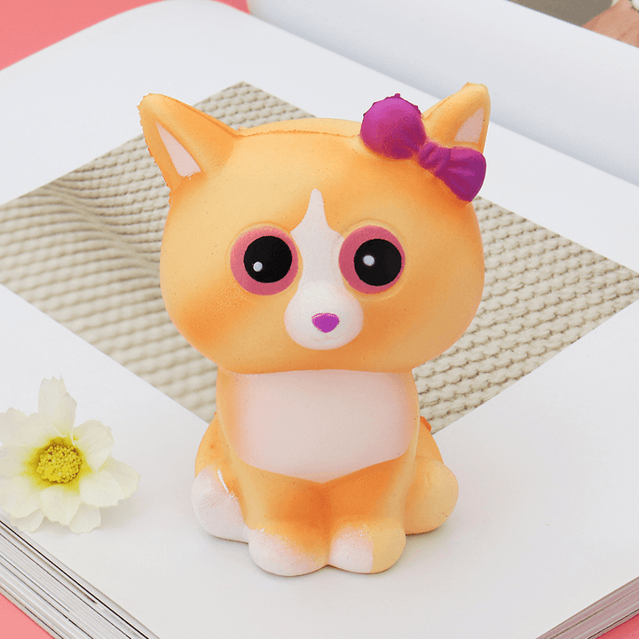 Yellow Cat Squishy 10*6CM Slow Rising with Packaging Collection Gift Soft Toy - Trendha