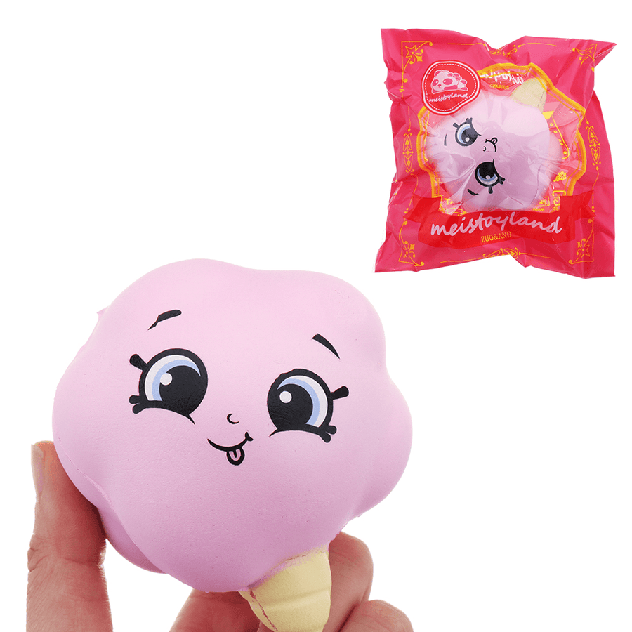 Meistoyland Squishy Slow Rising Squeeze Toy Stress Ice Cream Cotton Candy Gift - Trendha