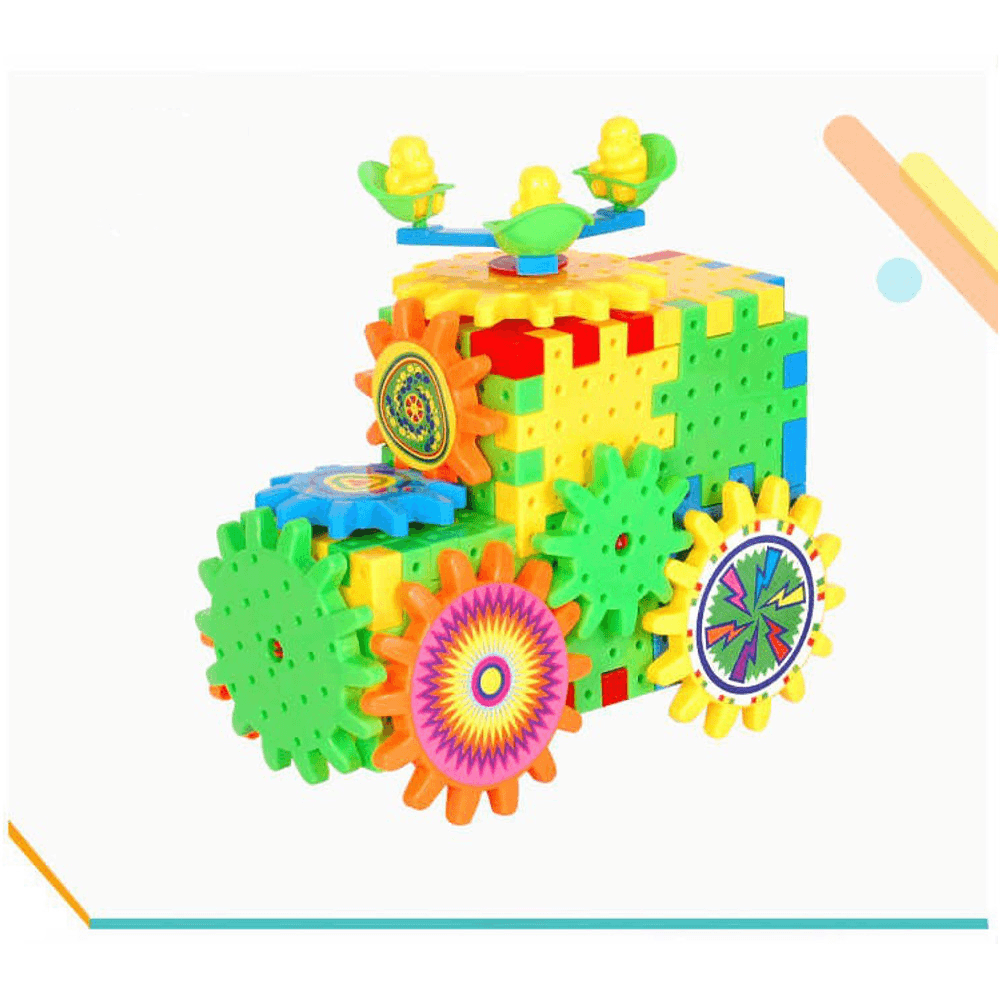 82Pcs Children'S Electric Variety Building Blocks Assemble Electronic Gear Splicing Assembling Jigsaw Puzzle Plastic Toys - Trendha