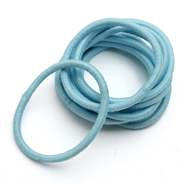 10Pcs Girls Women Candy Color Elastic Hair Bands Rope Ties - Trendha