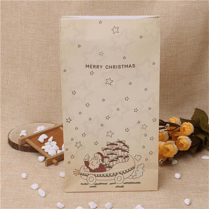 8PCS Kraft Christmas Party Home Decoration Cookies Present Luxury Wedding Gift Candy Bag Toys - Trendha