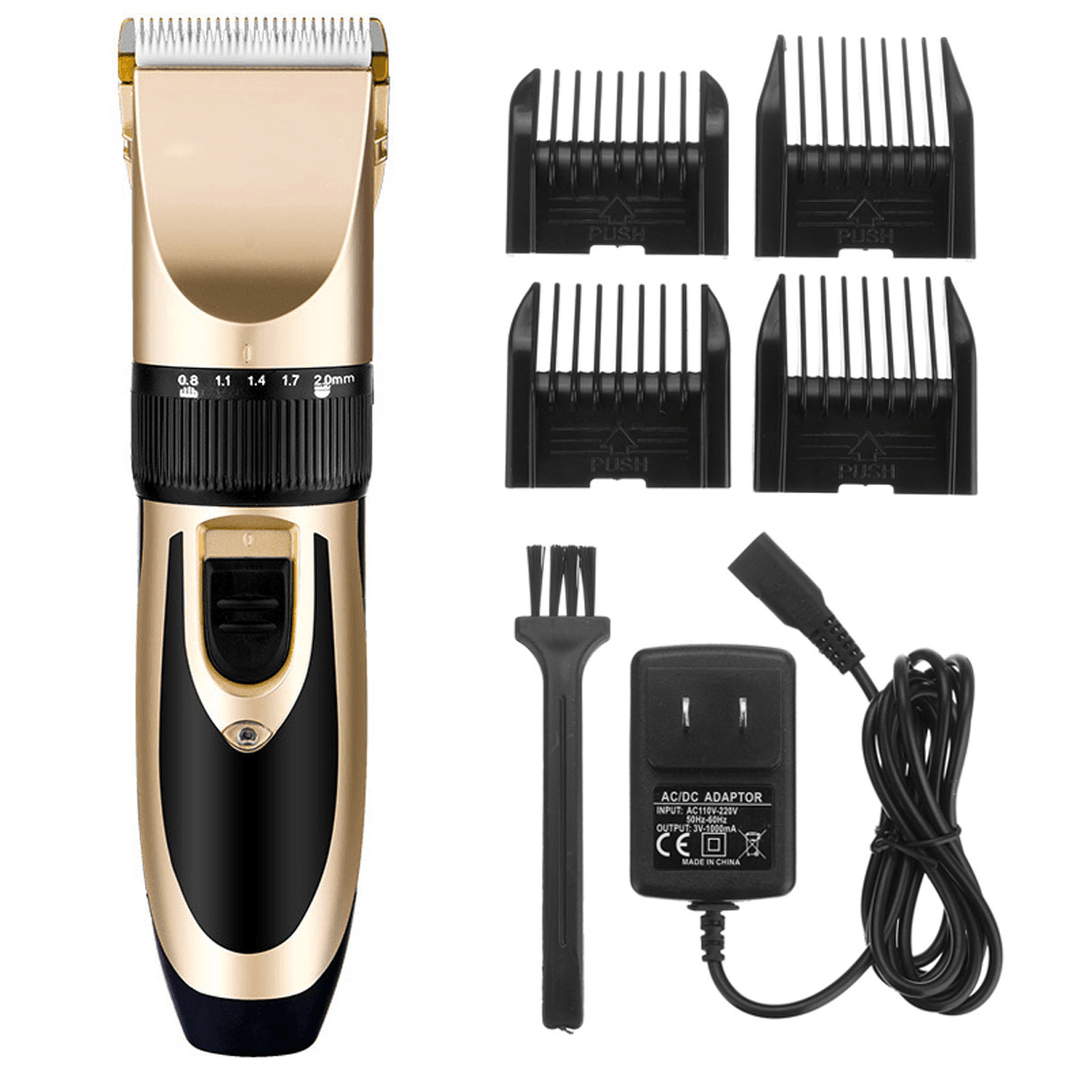 Y.F.M® Rechargeable Men Electric Hair Clipper Trimmer Beard Shaver 110-240V Haircut Ceramic Blade - Trendha