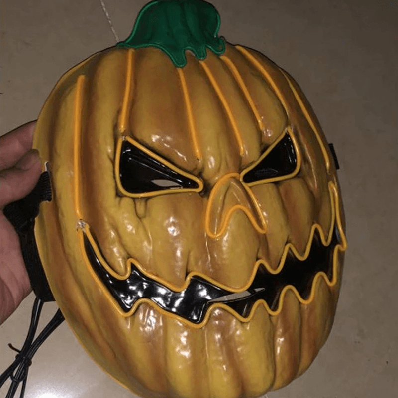 Halloween LED Mask Fluorescent Pumpkin Style Terror EK Glowing Mask for Decoration - Trendha