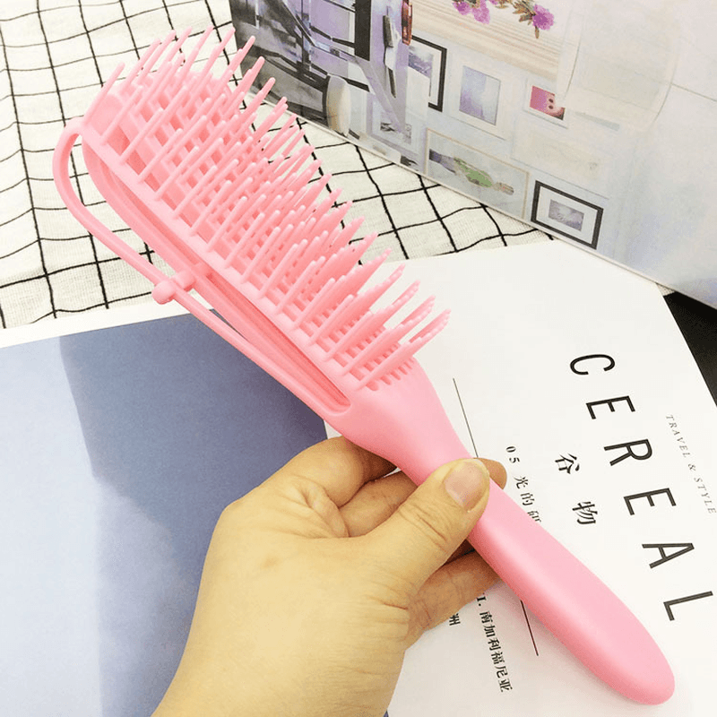 Detangling Brush for Curly Hair Knots Detangling Easy Clean Combs for Afro America/African Hair Textured 3A to 4C Kinky Wavy/Curly/Coily/Wet/Dry/Oil/Thick/Long Hair - Trendha