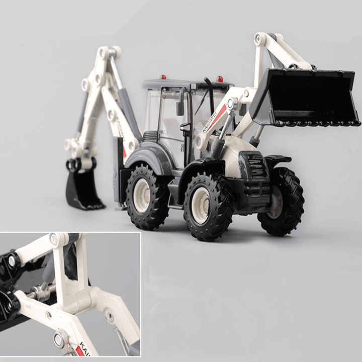 1:50 Alloy ABS Diecast Excavator 4 Wheel Loader Two Way Forklift Bulldozer Backhoe Loader Model Truck Toys Gifts Collection - Trendha