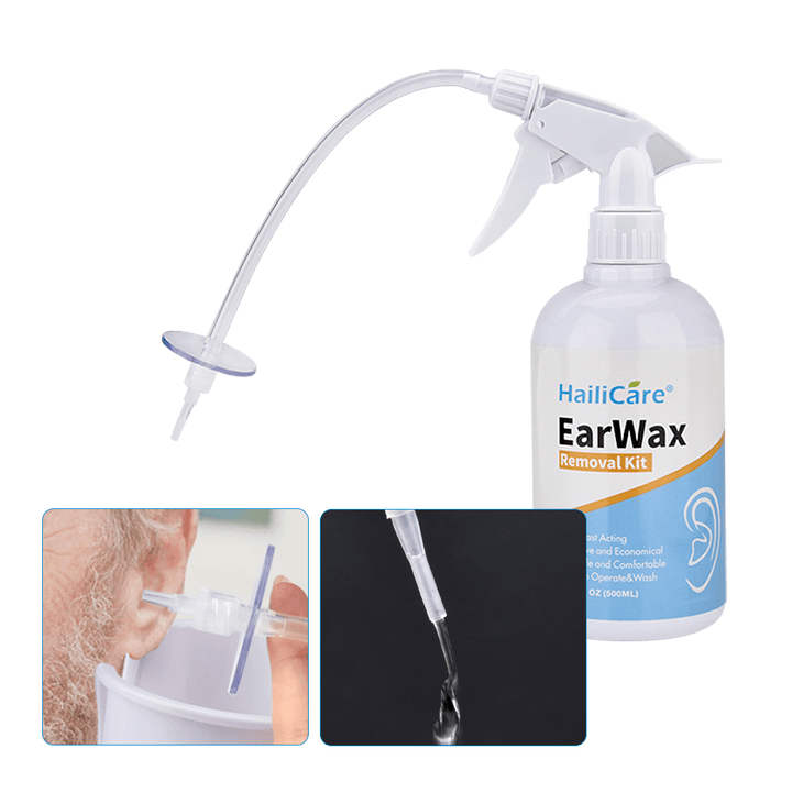 Adults Kid Ear Irrigation Cleaning Kit Premium Ear Wax Removal Kit with Ear Washing Syringe Squeeze Bulb Ear Health Care - Trendha