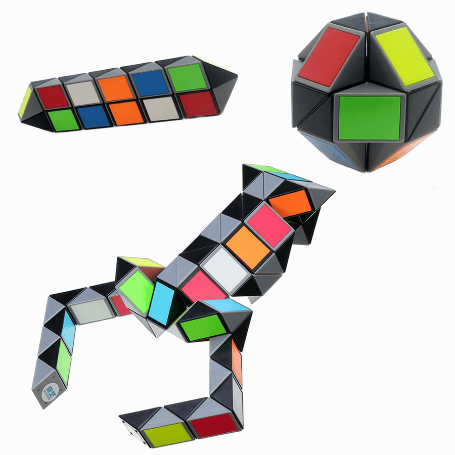 3D Colorful Magic Cube 72 Segments Speed Twist Snake Magic Cube Puzzle Sticker Educational Toys - Trendha