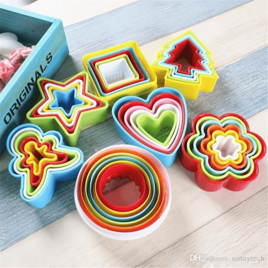 5-6Pcs Flower Heart Mould Fondant Cake Cookie Sugarcraft Cutters Molds Tool Set - Trendha