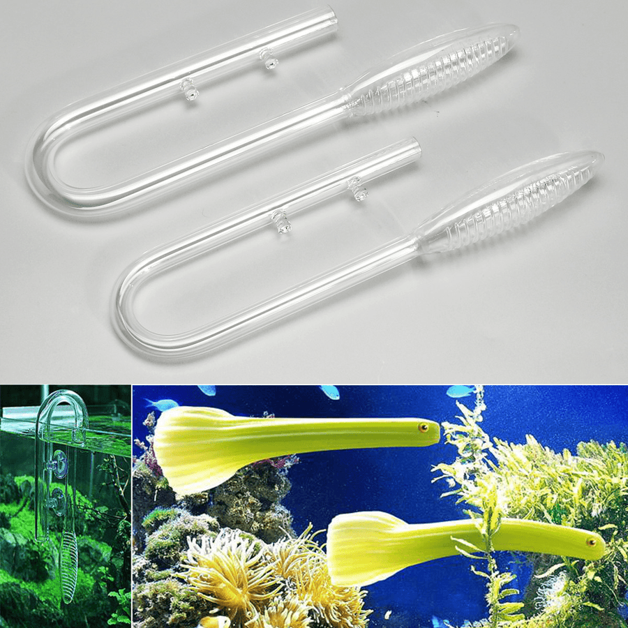 Aquarium Fish Tank Lily Violet Inflow Glass Pipe 13/17Mm Tube + Suction Cups Set - Trendha
