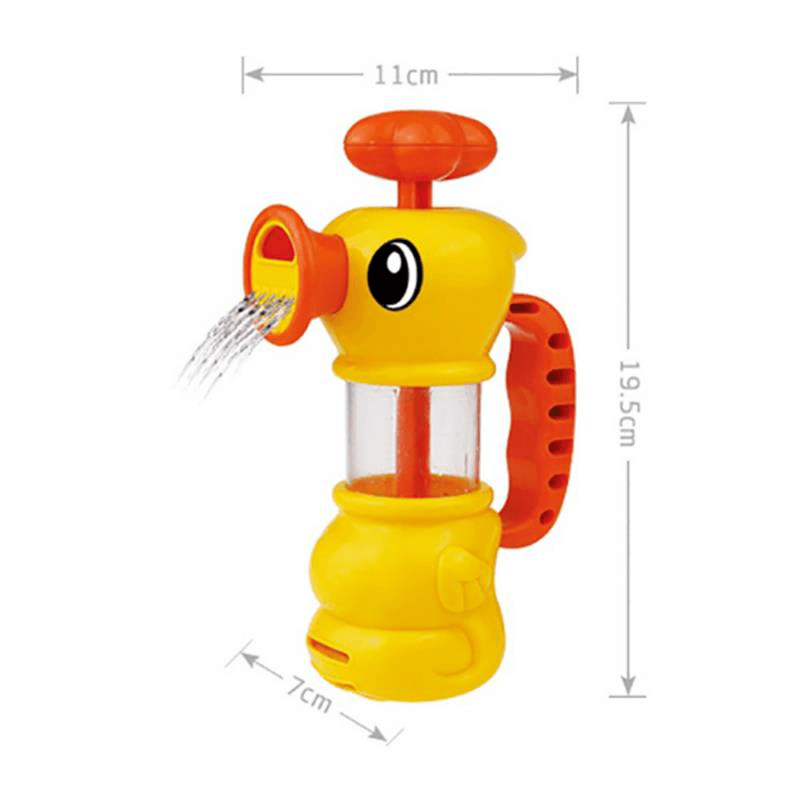 Cikoo Children Summer Bathing Water Manual Pumping Small Yellow Duck Cute Bath Toys - Trendha