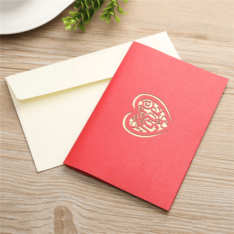 Creative Red Paper Carving 3D Card Thanksgiving Day Gift for Families Toys - Trendha