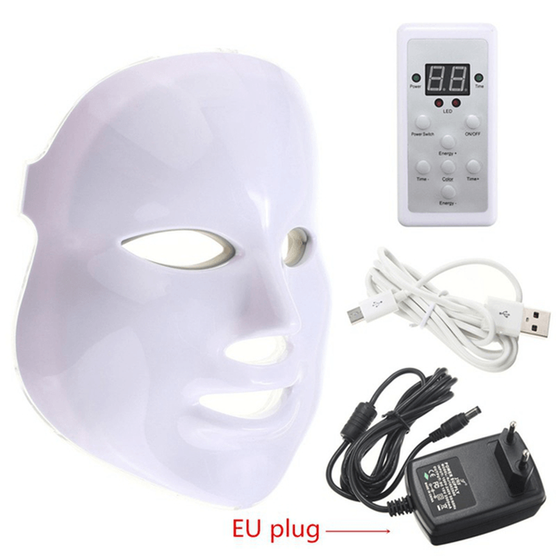 Photon LED Skin Rejuvenation Therapy Face Facial Mask 3 Colors Light Wrinkle Removal anti Aging - Trendha